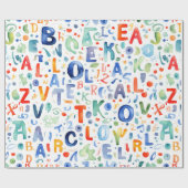 アルファベット パターン ラッピングペーパー (フラット)