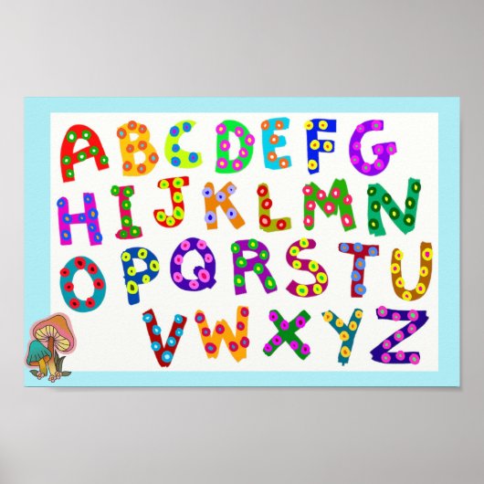 アルファベット ピンク ポスター (正面)