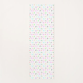 アルファベット ホワイト ブラック ヨガマット