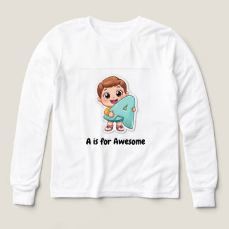 アルファベット ポジティブ キッズ デザイン - AはAwesomeのA