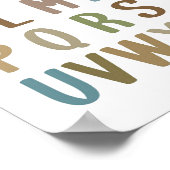 アルファベット ポスター - 幼稚園児向けのABCチャート (角)