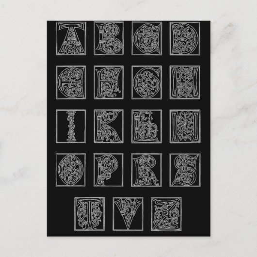 アルファベット ポストカード (正面)