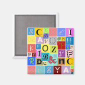 アルファベット マグネット (正面/裏面)
