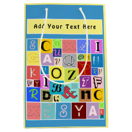 アルファベット ミディアムペーパーバッグ