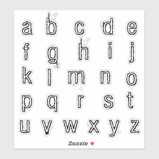 アルファベット モノグラム レターイニシャル シール (シート)