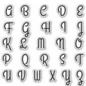 アルファベット モノグラム レターイニシャル シール (正面)