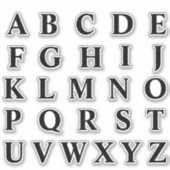 アルファベット モノグラム レターイニシャル シール (正面)