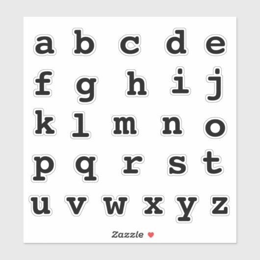 アルファベット モノグラム レターイニシャル シール (シート)