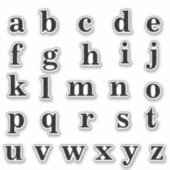 アルファベット モノグラム レターイニシャル シール (正面)