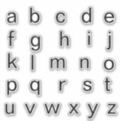 アルファベット モノグラム レターイニシャル シール (正面)