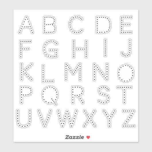 アルファベット モノグラム レターイニシャル シール (シート)