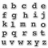 アルファベット モノグラム 文字 初期 シール (正面)