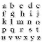 アルファベット モノグラム 文字 初期 シール (正面)