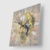 アルファベット、モノグラムA スクエア壁時計 (傾斜)