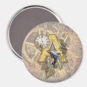 アルファベット、モノグラムA マグネット (正面/裏面)