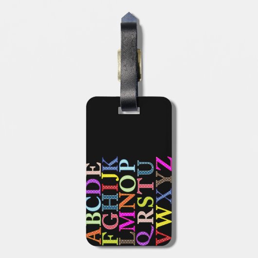 アルファベット ラゲッジタグ (裏面縦)