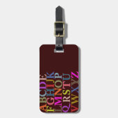 アルファベット ラゲッジタグ (正面縦)