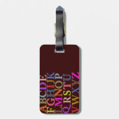 アルファベット ラゲッジタグ (裏面縦)