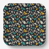 アルファベット ランダム レター アート ペーパープレート (正面)