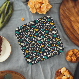 アルファベット ランダム レター アート ペーパープレート