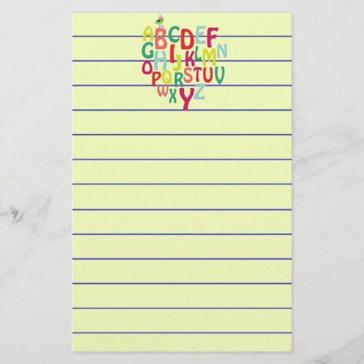 アルファベット 便箋 (正面)
