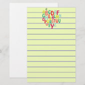 アルファベット 便箋 (正面/裏面)