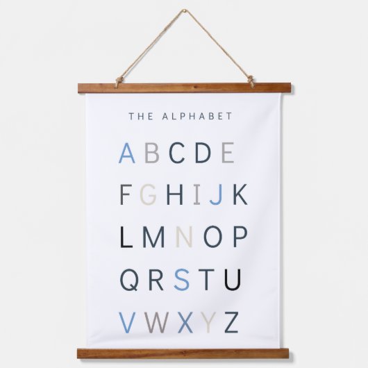 アルファベット 吊り下げ型タペストリー (正面)