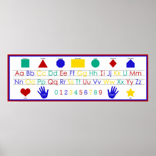 アルファベット、数字、および図形ポスター ポスター