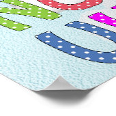 アルファベット 青 ポスター (角)