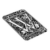 アルファベット　Ｗ　中世のモノグラム　アール・ヌーヴォー マグネット (右側)