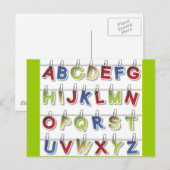 アルファベット(4) ポストカード (正面/裏面)