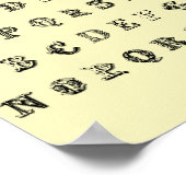 アルファベット A-Z 子供 教育 学校 幼稚園 ポスター (角)