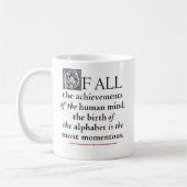 アルファベット- Goudyのケンタウルス コーヒーマグカップ (左)