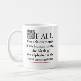 アルファベット- Goudyのケンタウルス コーヒーマグカップ