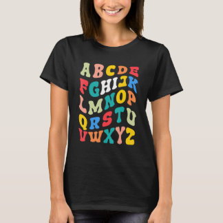 アルファベット Hi おもいでバック・トゥ・スクール ABC プレK 幼稚園 Tシャツ