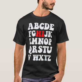 アルファベット Hi バック トゥ スクール プレ K 幼稚園 先生 Tシャツ