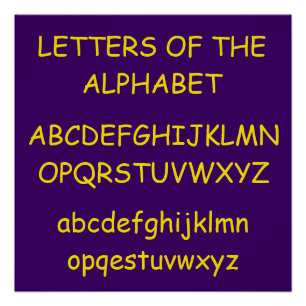 アルファベット(Janz Purple ABCs) ポスター