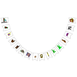 アルファベット(Yolŋu Matha - Djambarrpuyŋu) A-Ṉ (部1/2) バンティングフラッグ