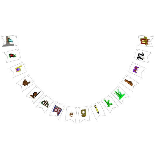 アルファベット(Yolŋu Matha - Djambarrpuyŋu) A-Ṉ (部1/2) バンティングフラッグ (全)