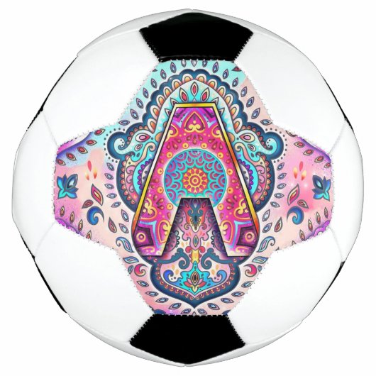 アルファベットAの曼荼羅 サッカーボール (正面)
