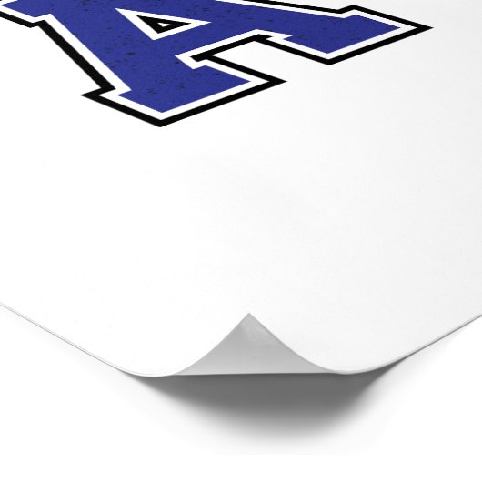 アルファベットA （青） ポスター (角)