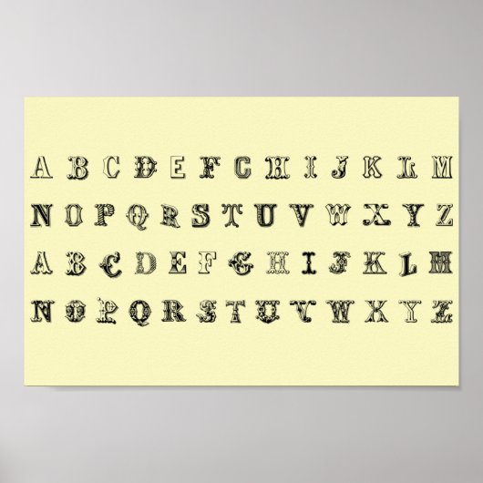 アルファベットA-Z児童教育学校子供部屋 ポスター (正面)