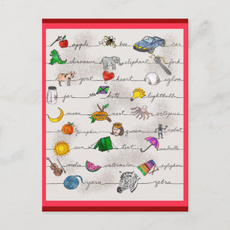 アルファベットA ～ Z ポストカード