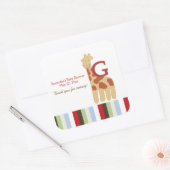 アルファベットABCスープ（キリン）スクエアお願いステッカー スクエアシール (封筒)