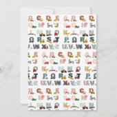 アルファベットABCトラック、車の子供の誕生日 招待状 (裏面)