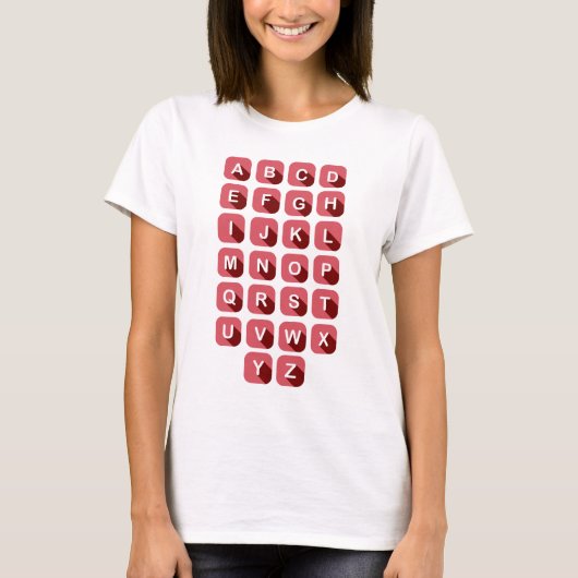 アルファベットabc先生 tシャツ (正面)