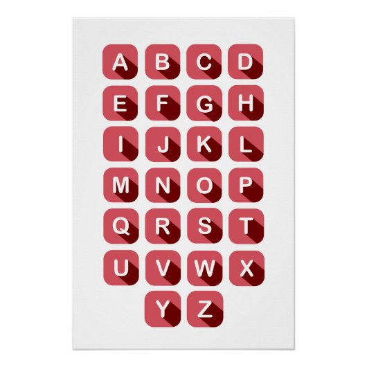 アルファベットabc教室の装飾の光沢ポスター ポスター (正面)