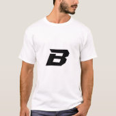 アルファベットB クール&カスタムデザイン Tシャツ (正面)