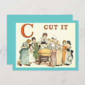 アルファベットCはカットItレシピカード ポストカード (正面/裏面)