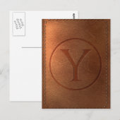 アルファベットcuir lettre Y ポストカード (正面/裏面)